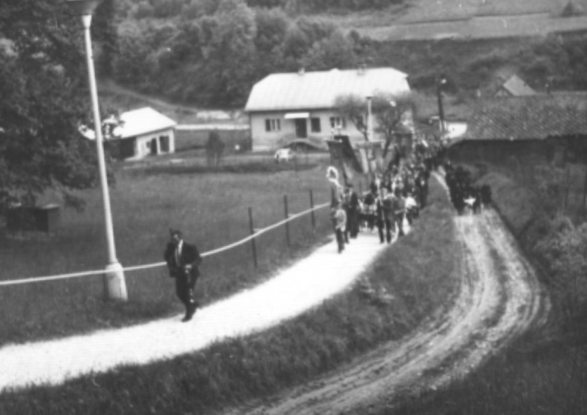 Historická fotografia zo života obce Malý Lipník